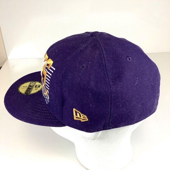 LSU Tigers New Era 59FIFTY Purple Embroidered Hat Fitted Size 7 1/2 Hat EXC! - Picture 4 of 9